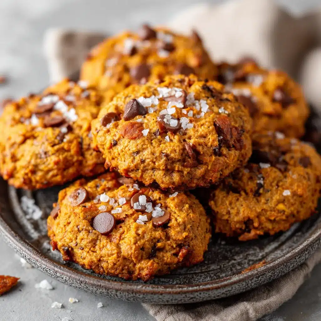 Cinnamon Sweet Potato Breakfast Cookies 3 Cinnamon sweet potato breakfast cookies on a plate with a cozy background