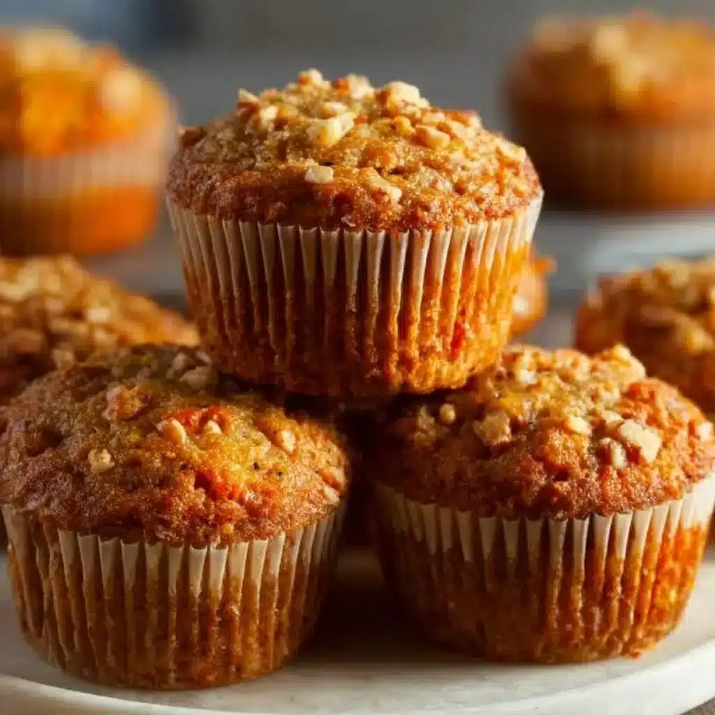 Easy One-Bowl Carrot Oatmeal Muffins 2 Delicious carrot oatmeal muffins in a one-bowl recipe for easy baking.