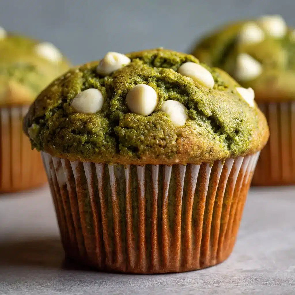 Fluffy Matcha White Chocolate Muffins 4 Fluffy Matcha White Chocolate Muffins
