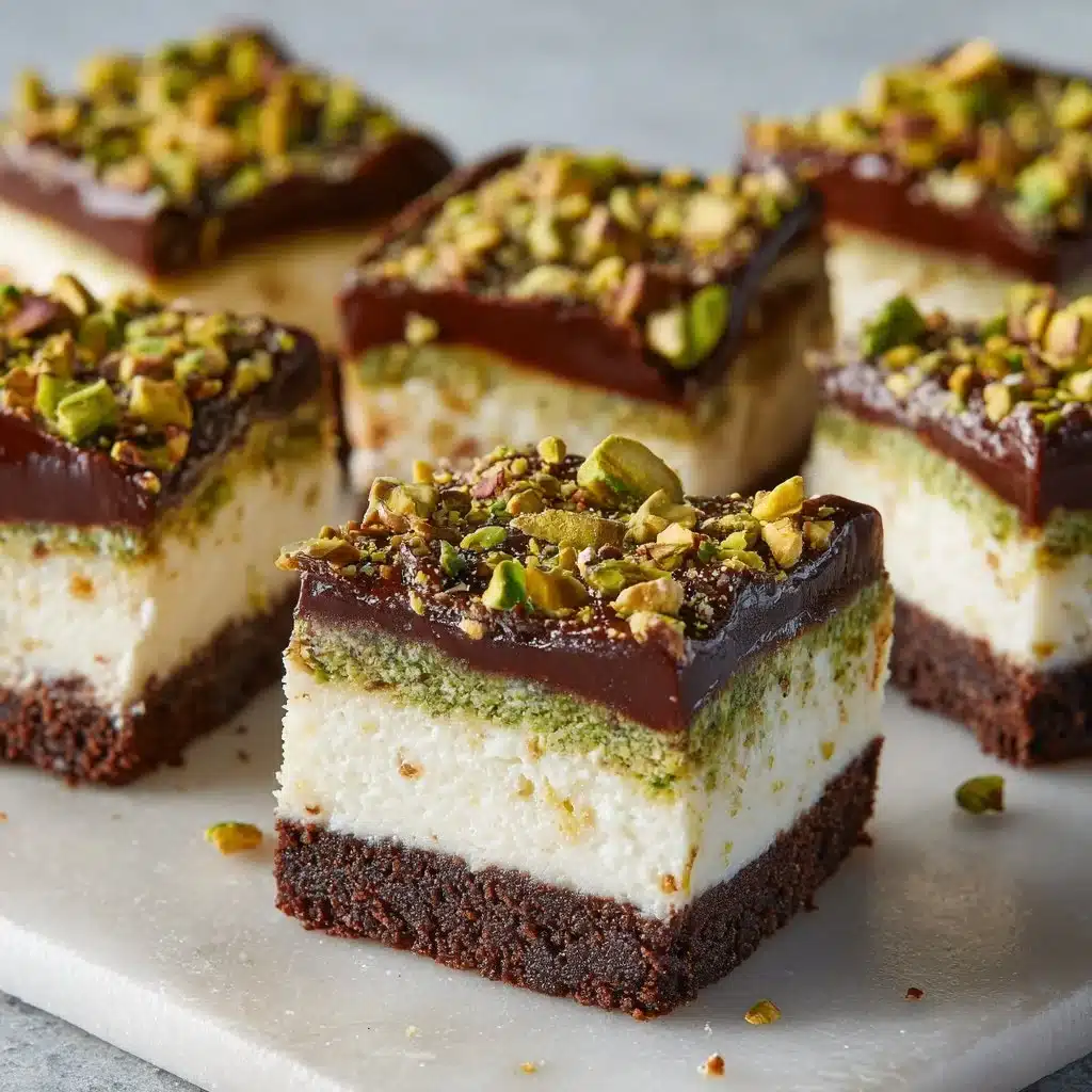 No-Bake Pistachio Cheesecake Bars