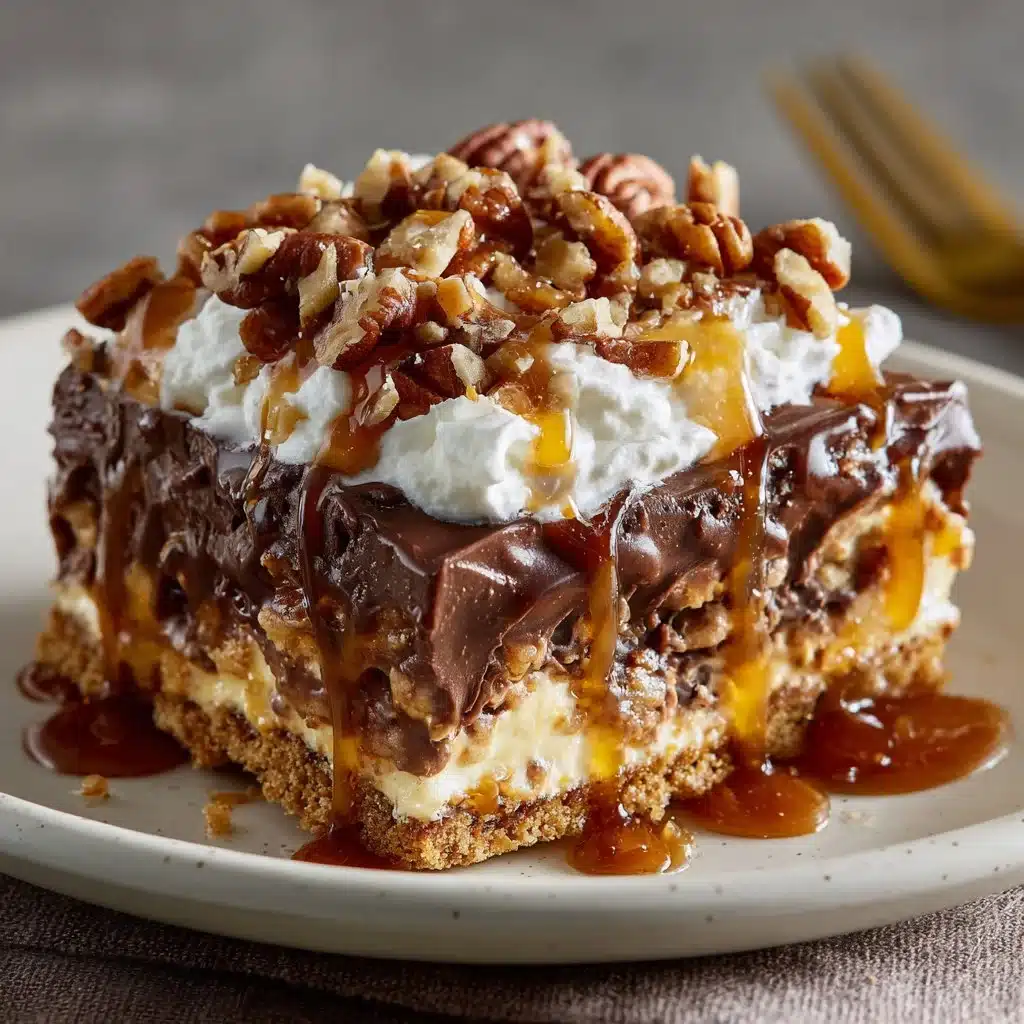 No-Bake Turtle Lasagna Dessert