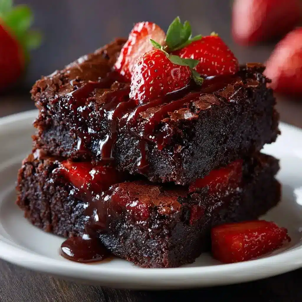 Chocolate Strawberry Brownies