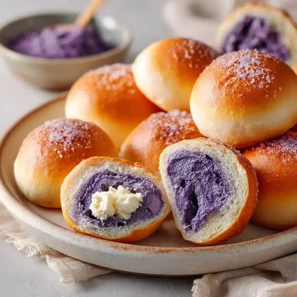 Delicious ube pastry with vibrant purple color and sweet flavor