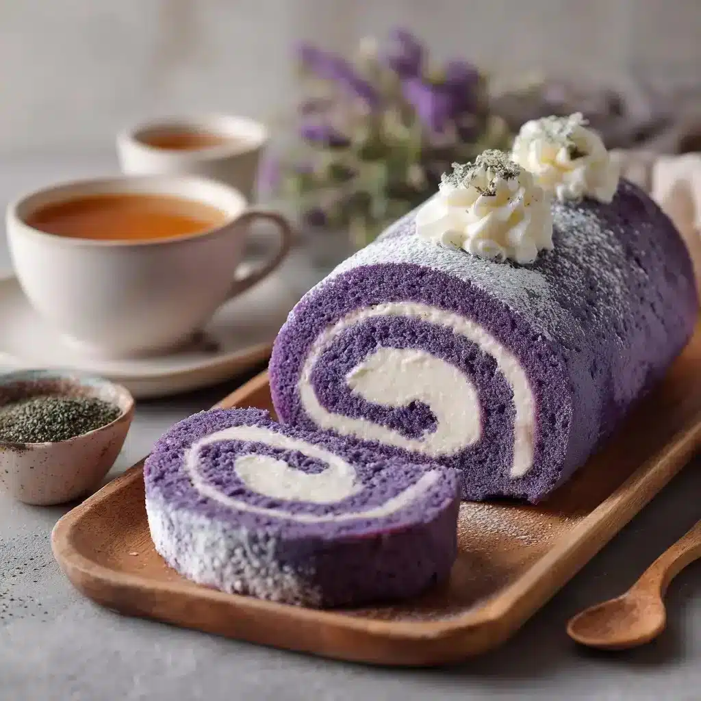 Delightfully Sweet Purple Yam Roll Cake