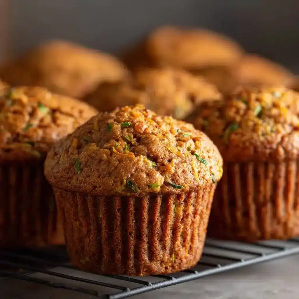 Fluffy Whole Wheat Carrot Zucchini Muffins