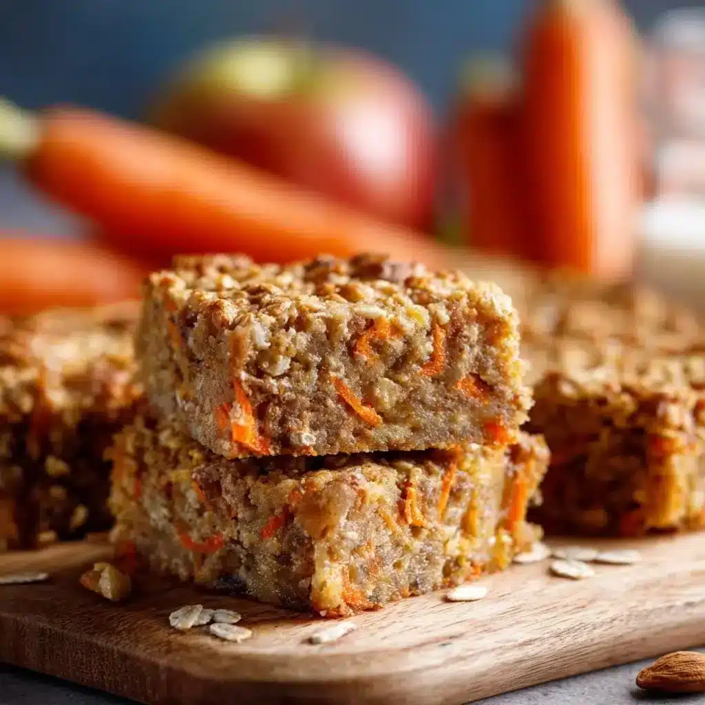 Healthy oatmeal bars with apple and carrot, perfect for a nutritious snack