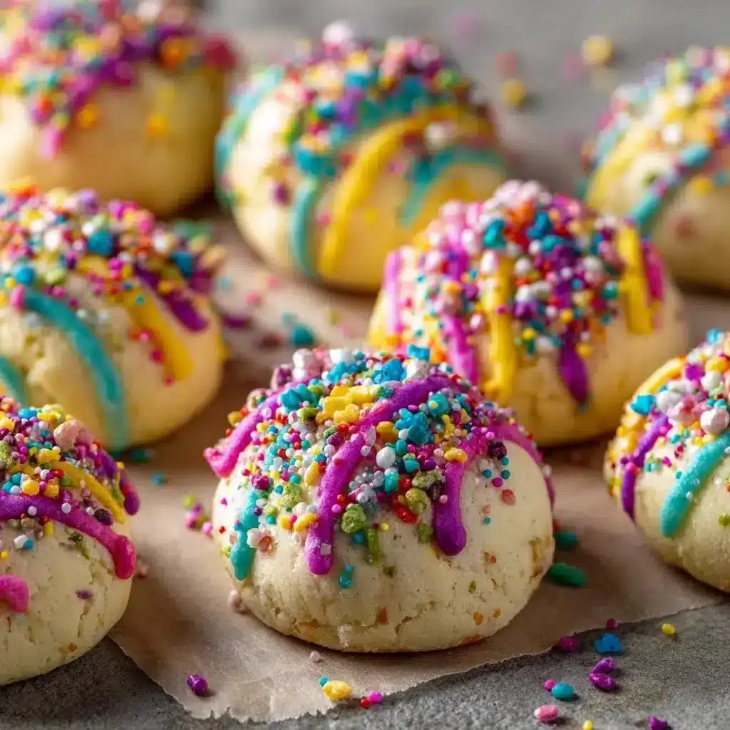Delight in Italian Holidy Cookies 3 A variety of beautifully decorated Italian Easter cookies on a platter.