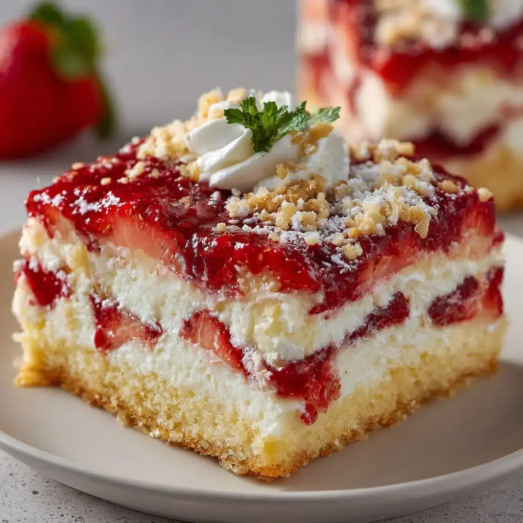 Strawberry Earthquake Cake