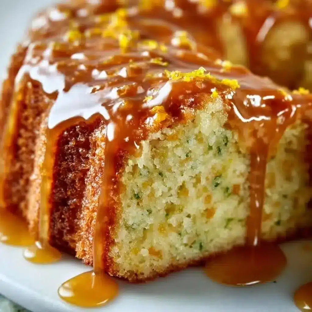 Sliced zucchini orange bread on a wooden table, showcasing its moist texture.
