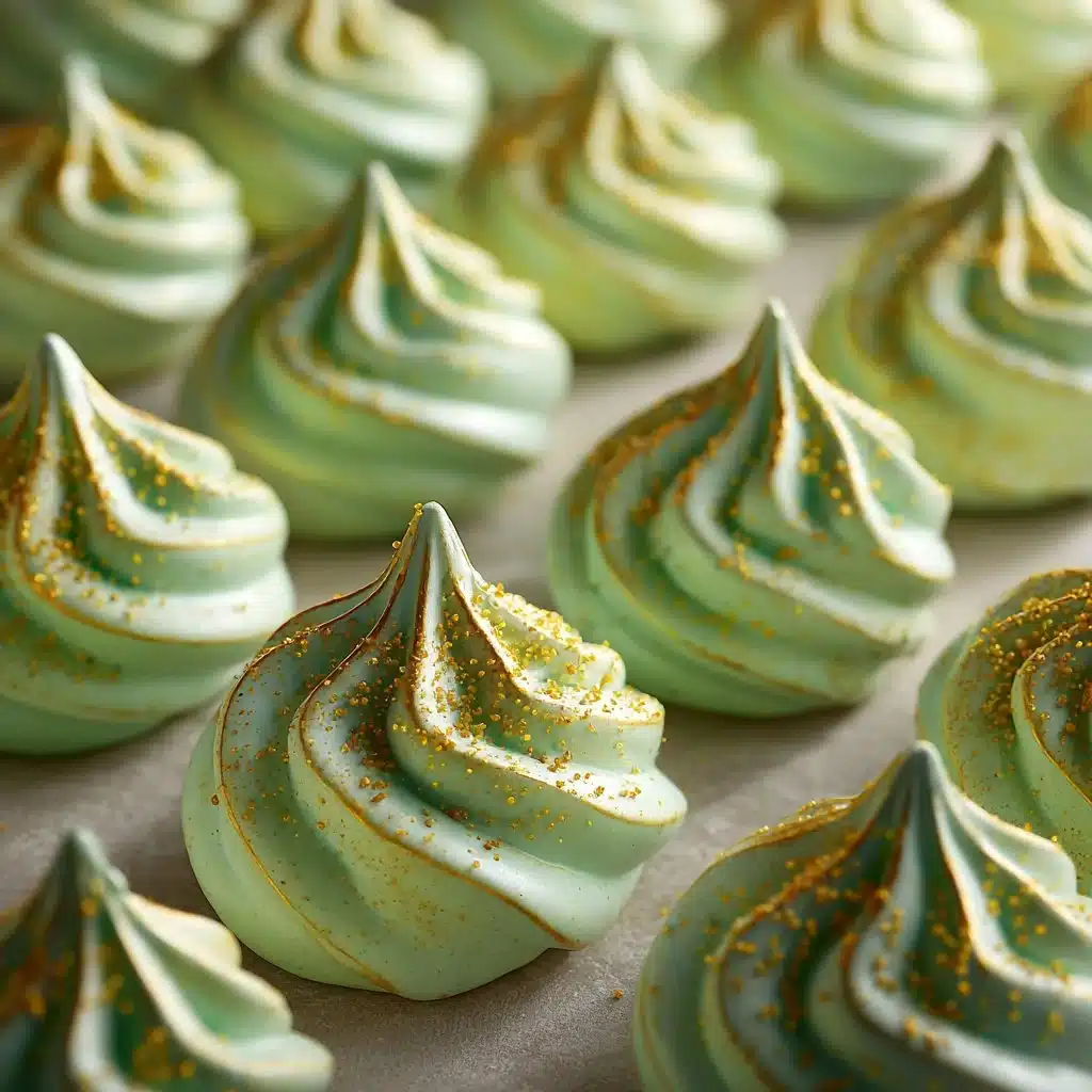 Delightful Green Meringue Medallions 4 Delightful Green Meringue Medallions