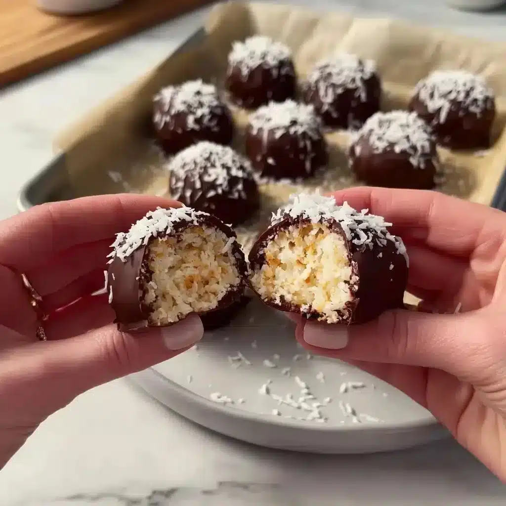 Delightfully Easy Chocolate Coconut Yogurt Bites 3 Delicious chocolate coconut yogurt bites prepared for a tasty treat.