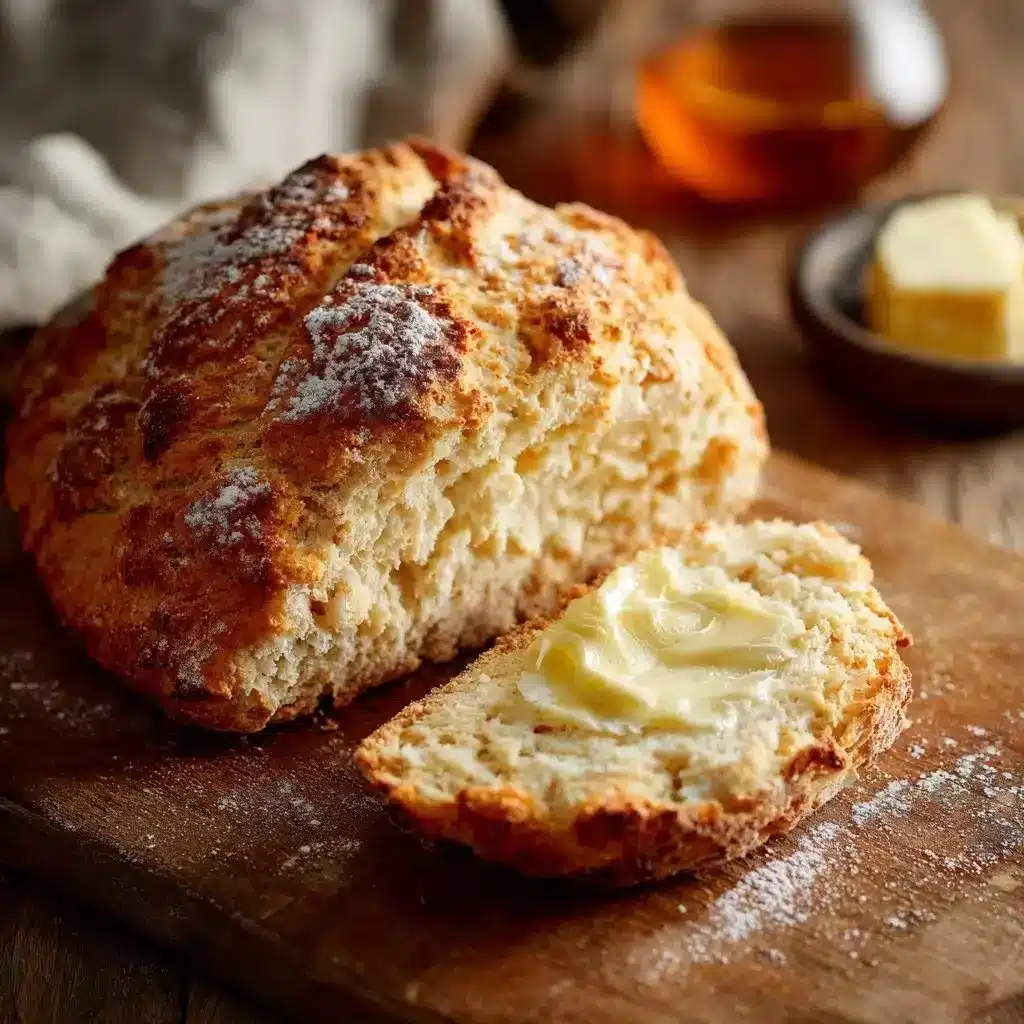 Heavenly Delight: The Best Irish Soda Bread Recipe 3 Homemade Irish soda bread fresh from the oven, golden and inviting.