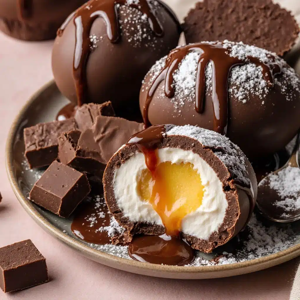 Delicious homemade Chocolate Creme Eggs displayed on a festive table