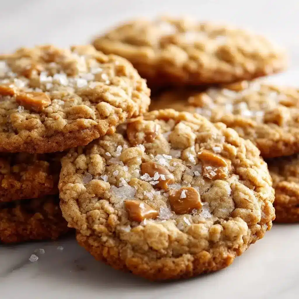 Soft and Chewy Butterscotch Oatmeal Cookies 3 Soft and chewy butterscotch oatmeal cookies on a baking tray