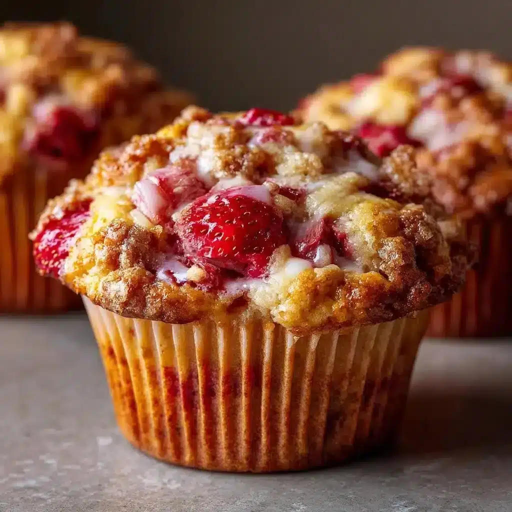 Strawberry Rhubarb Muffins to Brighten Your Day 4 Strawberry Rhubarb Muffins