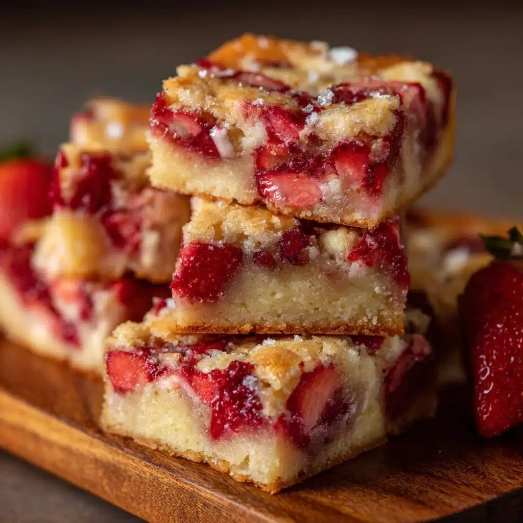 Sweet and Zesty Strawberry Lemon Blondies 3 Delicious strawberry lemon blondies with a bright citrus flavor