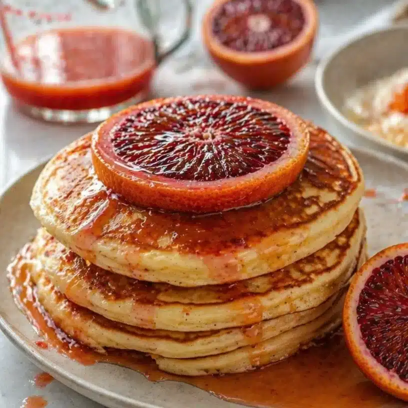 Blood Orange Infused Fluffy Pancakes: A Citrus Delight 4 Blood Orange Infused Fluffy Pancakes: A Citrus Delight