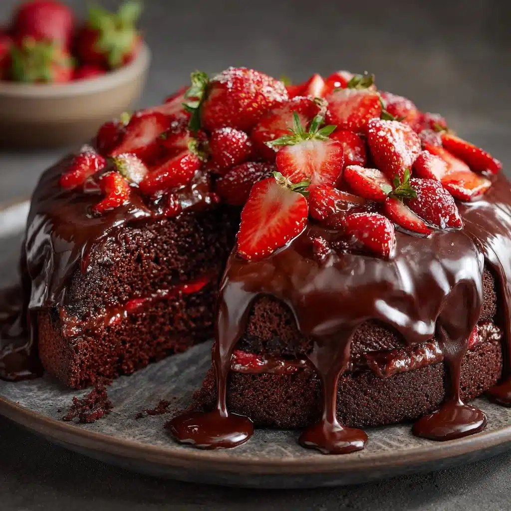Chocolate Strawberry Cake 4 Chocolate Strawberry Cake