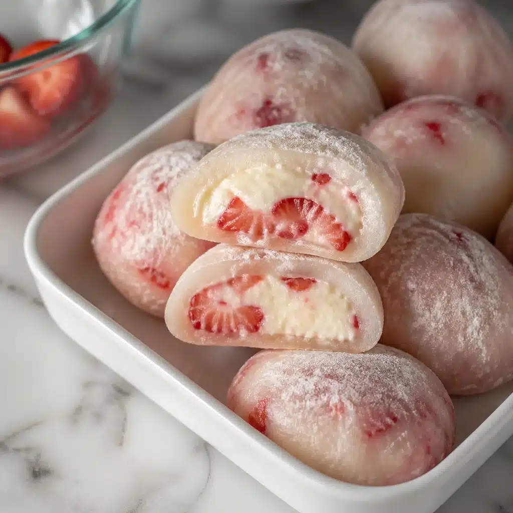Creamy Strawberry Cheesecake Mochi 4 Creamy Strawberry Cheesecake Mochi