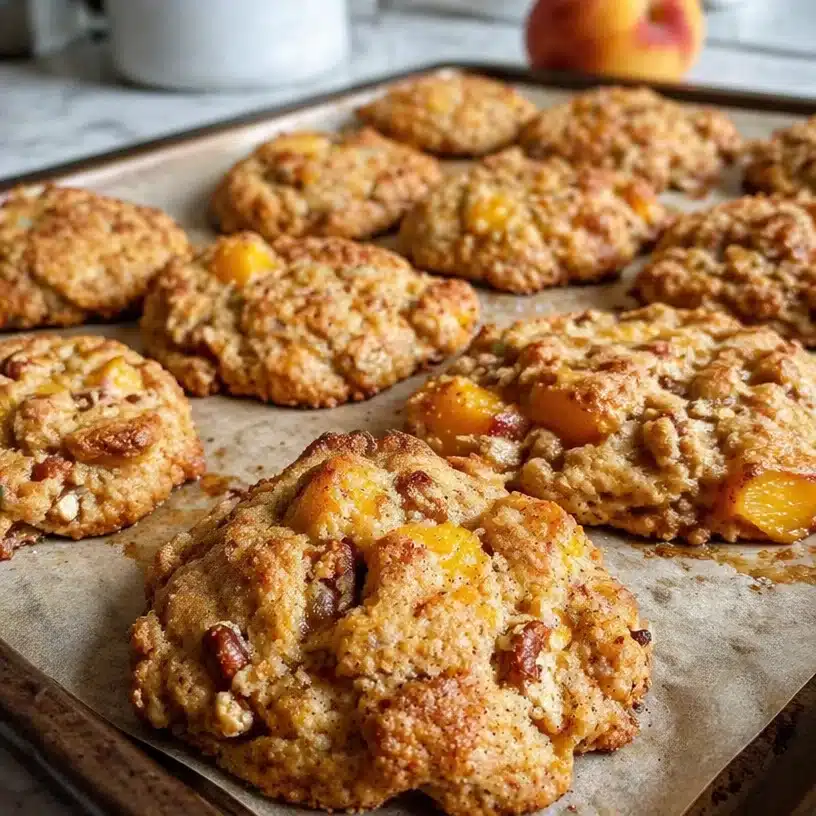 Delicious Peach Cobbler Cookies 4 Delicious Peach Cobbler Cookies