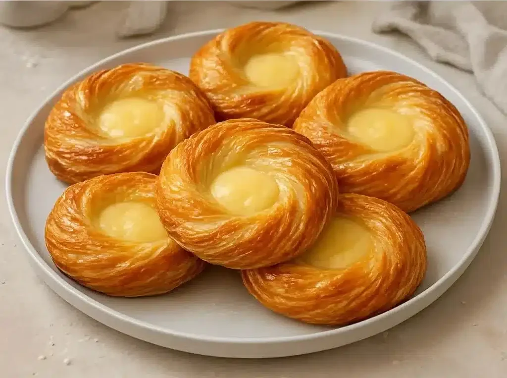 Deliciously Flaky Cheese Danish 3 Freshly baked deliciously flaky cheese danish pastry with cream cheese filling