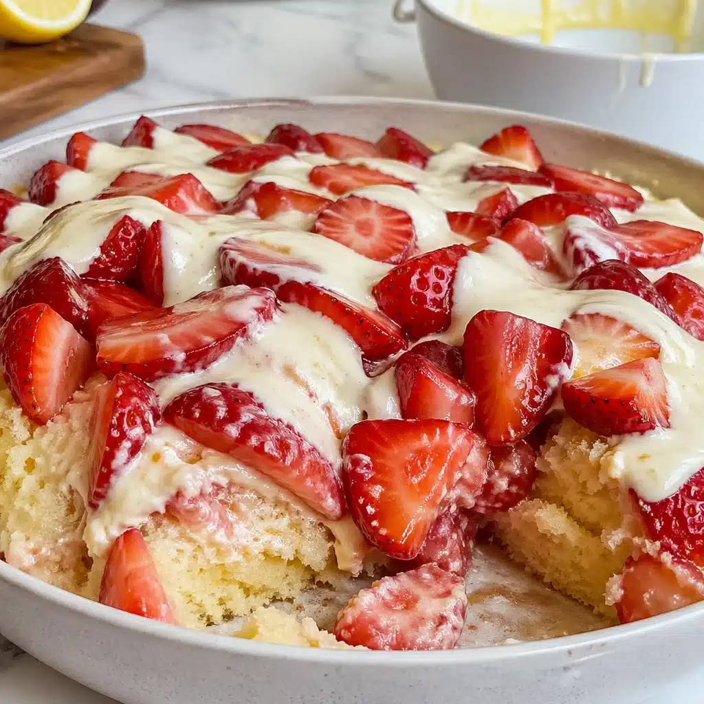 Delightful Strawberry Shortcake with Lemon Cream Sauce