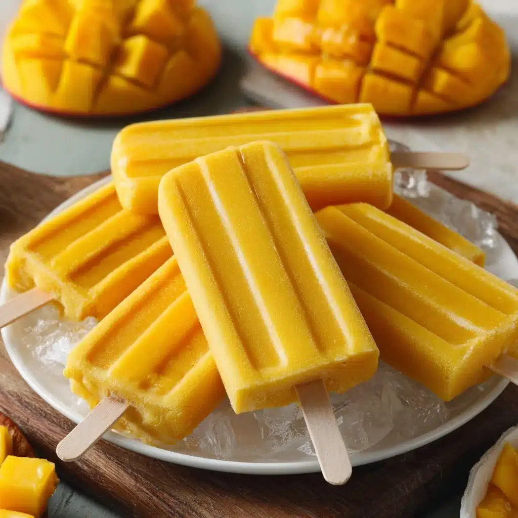 Creamy mango popsicles, a delicious summer treat made with fresh mangoes.