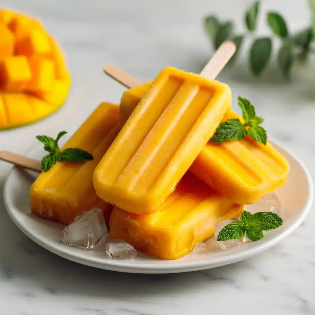 Delightfully Creamy Mango Popsicles