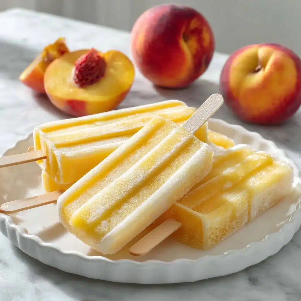 Delightfully Creamy Peach Popsicles