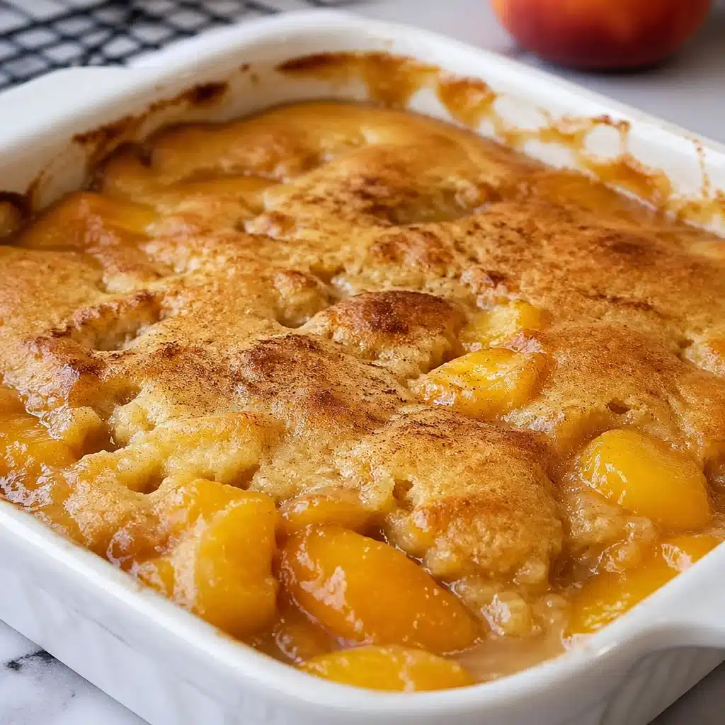 Easy Golden Peach Cobbler with Cake Mix 4 Easy Golden Peach Cobbler with Cake Mix