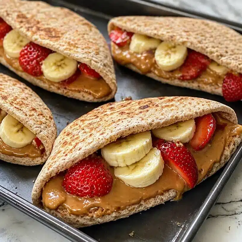 Fruity Peanut Butter Pitas 4 Fruity Peanut Butter Pitas
