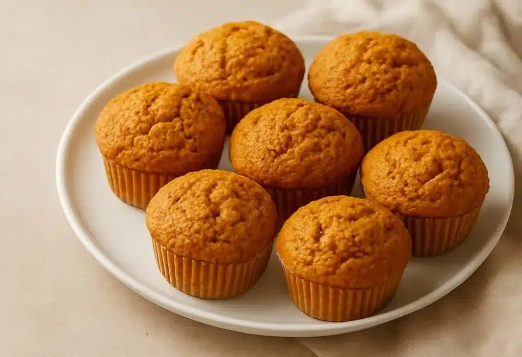 Irresistible Pumpkin Muffins 3 Delicious homemade pumpkin muffins with spices and a golden brown top.