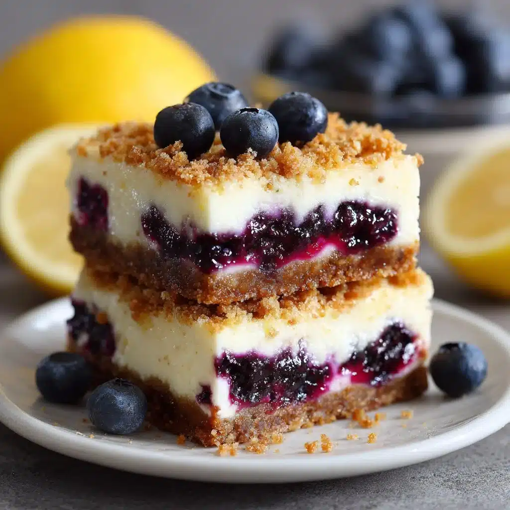 Lemon Blueberry Cheesecake Bars 4 Lemon Blueberry Cheesecake Bars