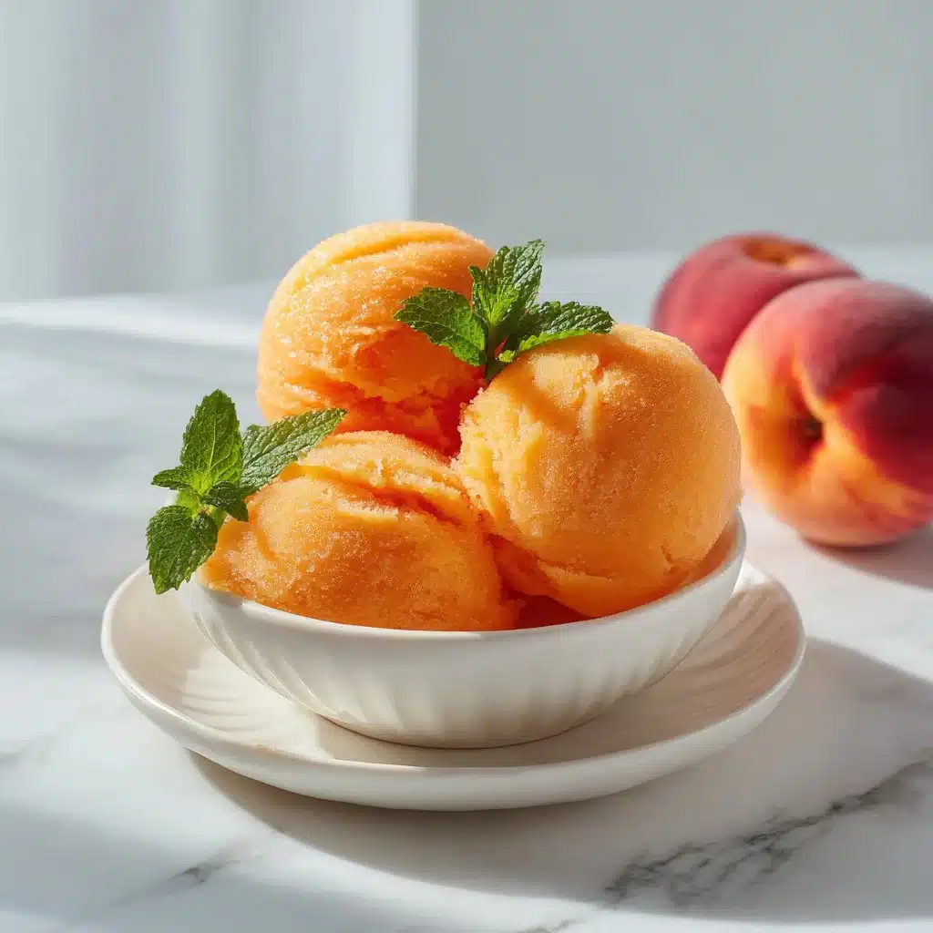 Three Ingredient Peach Sorbet 4 Three Ingredient Peach Sorbet
