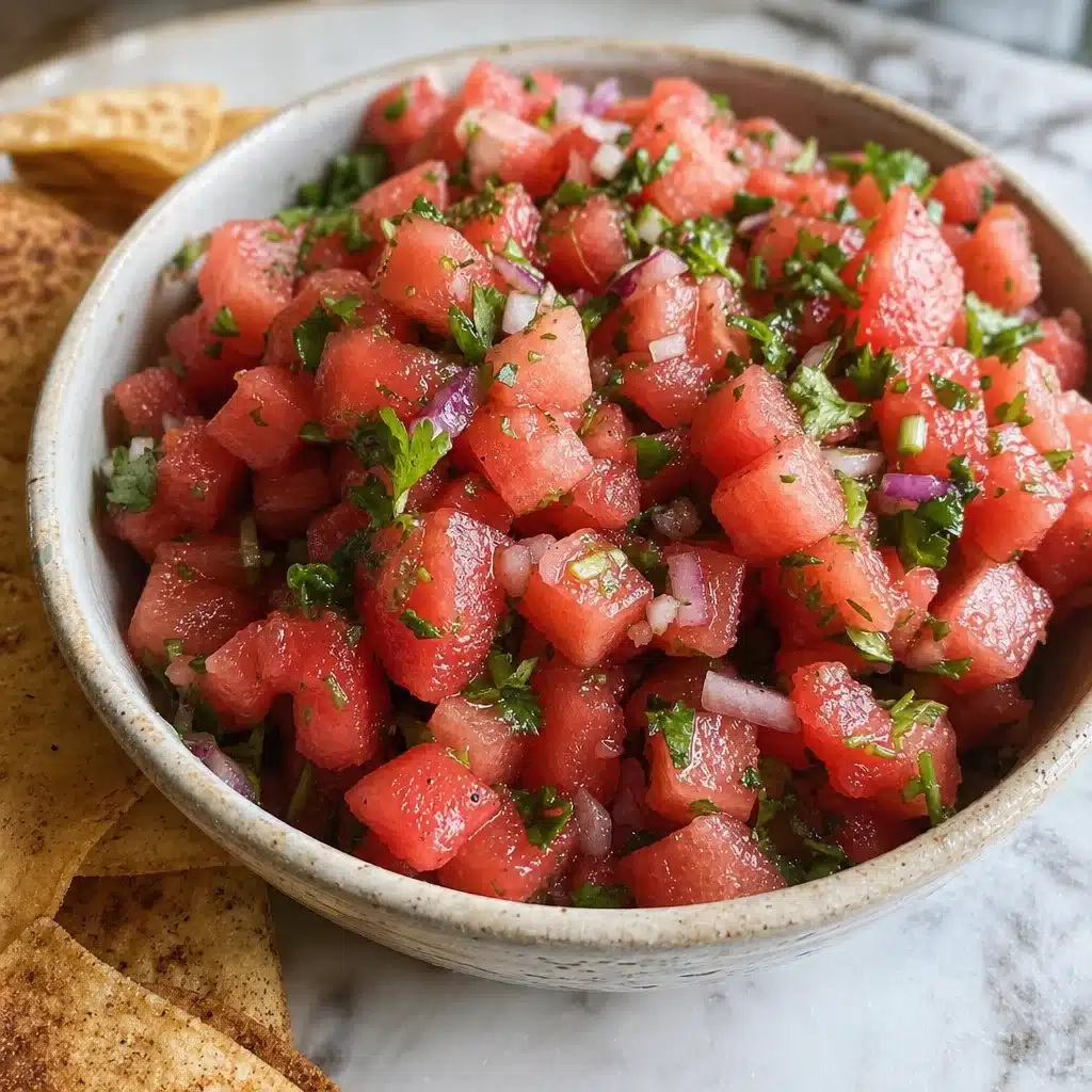 Watermelon Salsa with Cinnamon Tortilla Chips 4 Watermelon Salsa with Cinnamon Tortilla Chips