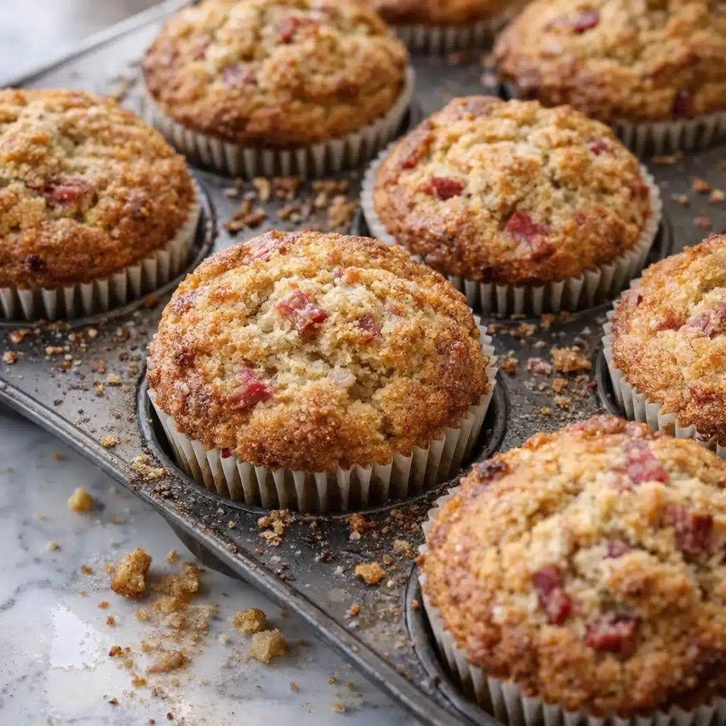 Wholesome Sourdough Discard Rhubarb Muffins 4 Wholesome Sourdough Discard Rhubarb Muffins