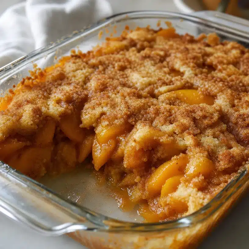 Cinnamon Peach Cobbler with Cake Mix 4 Cinnamon Peach Cobbler with Cake Mix