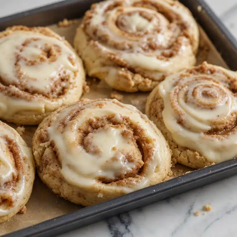 Cinnamon Roll Cheesecake Cookies