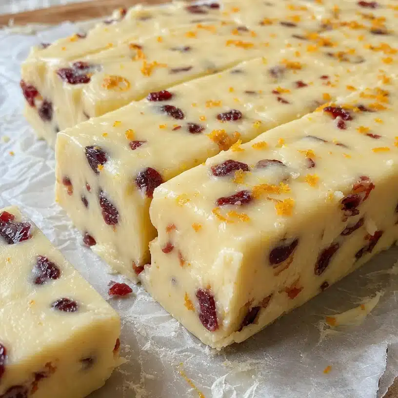 Cranberry Orange White Chocolate Fudge 4 Cranberry Orange White Chocolate Fudge
