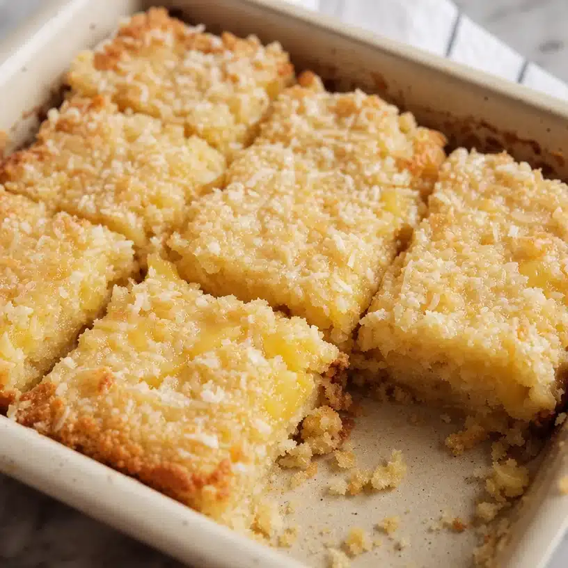 Easy Pineapple Coconut Squares 4 Easy Pineapple Coconut Squares
