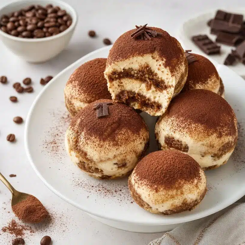 Frozen Tiramisu Rocks 3 Delicious frozen tiramisu dessert served in a glass with coffee and cocoa
