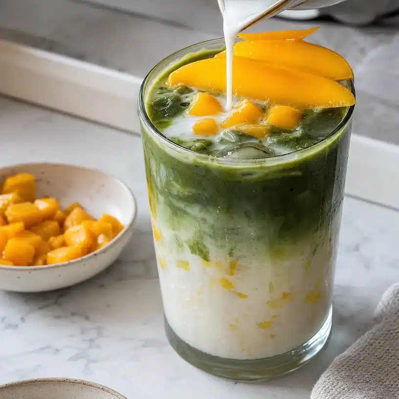 Incredible Mango Sticky Rice Matcha Latte 4 Incredible Mango Sticky Rice Matcha Latte