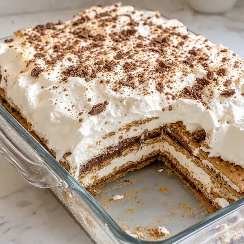 No Bake S'mores Cake 4 No Bake S'mores Cake
