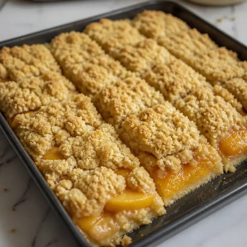 Peach Crumble Bars 4 Peach Crumble Bars