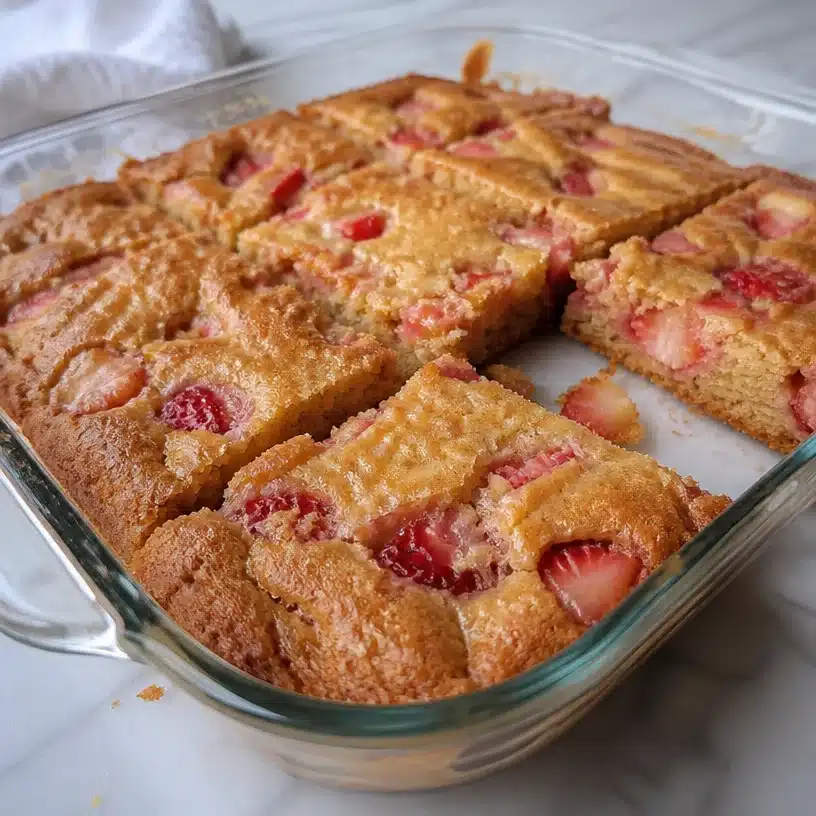 Strawberry Lemon Blondies 4 Strawberry Lemon Blondies