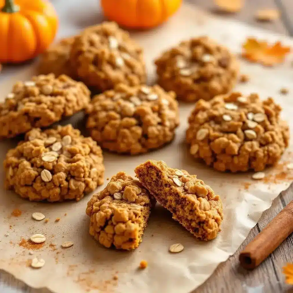 Minute Pumpkin Spice No-Bake Cookies 3 Delicious pumpkin spice cookies ready to enjoy in minutes with a no-bake recipe.