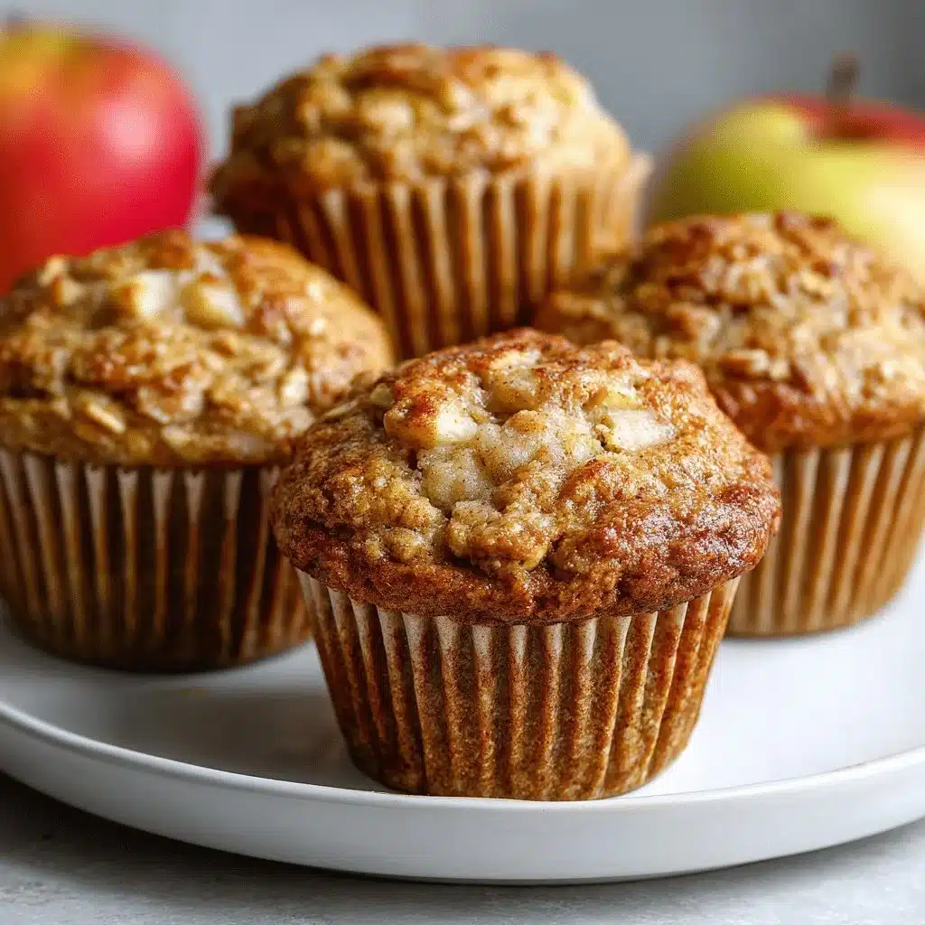 Airy Apple Cinnamon Muffins with Creamy Greek Yogurt 3 Airy apple cinnamon muffins topped with creamy Greek yogurt in a rustic setting.