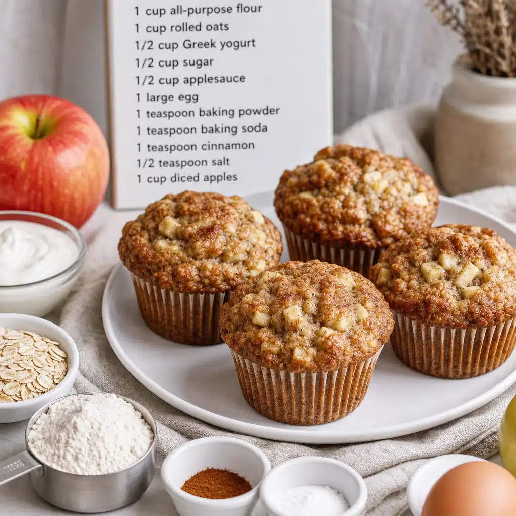 Airy Apple Cinnamon Muffins with Creamy Greek Yogurt 4 Fluffy Apple Cinnamon Muffins with Greek Yogurt