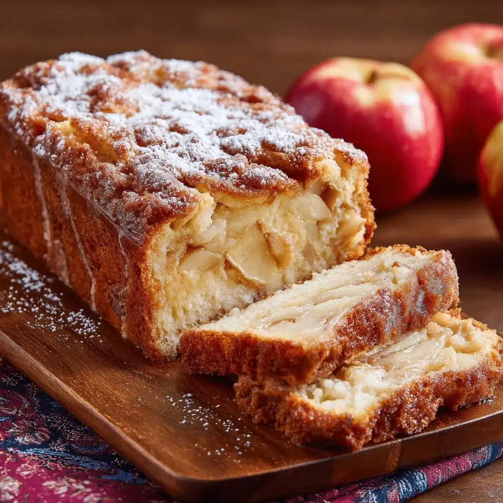 Amish Apple Fritter Bread: Cozy Comfort in Every Slice 3 Delicious homemade Amish apple fritter bread with apples and glaze