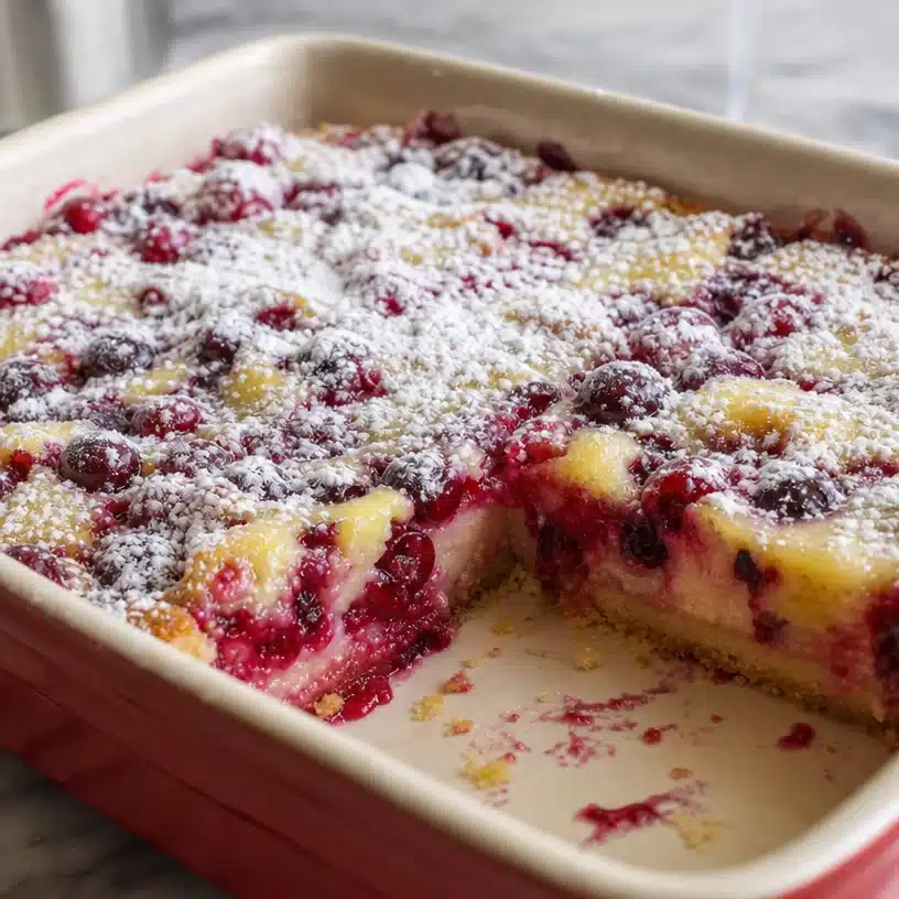 Bright Holiday Cranberry Lemon Bars 4 Cranberry Lemon Bars - Sweet Holiday Dessert